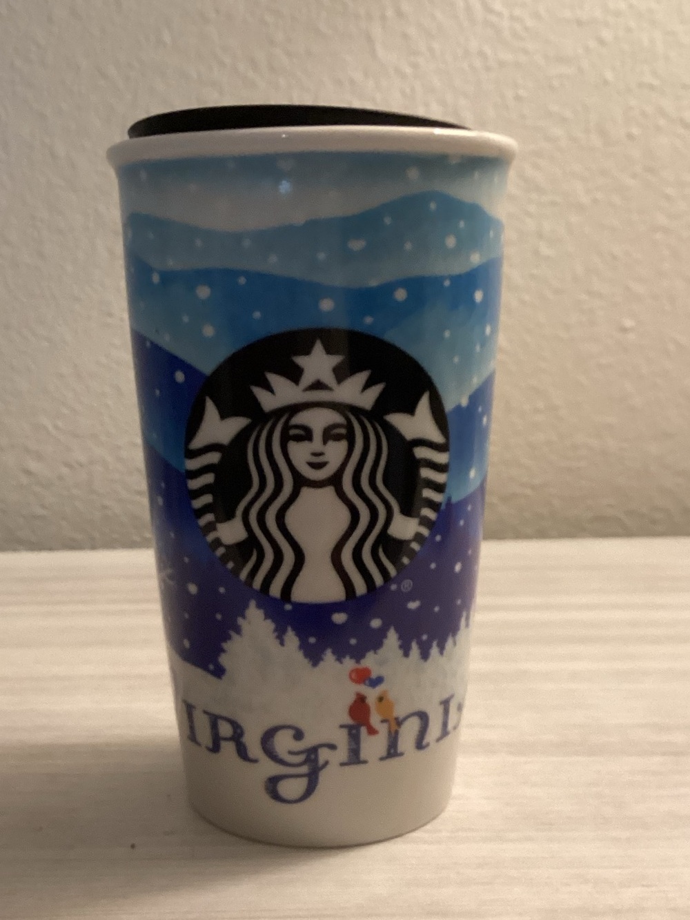 Starbucks 2016  Virginia Travel Tumbler Ceramic Local Places to Visit With Lid